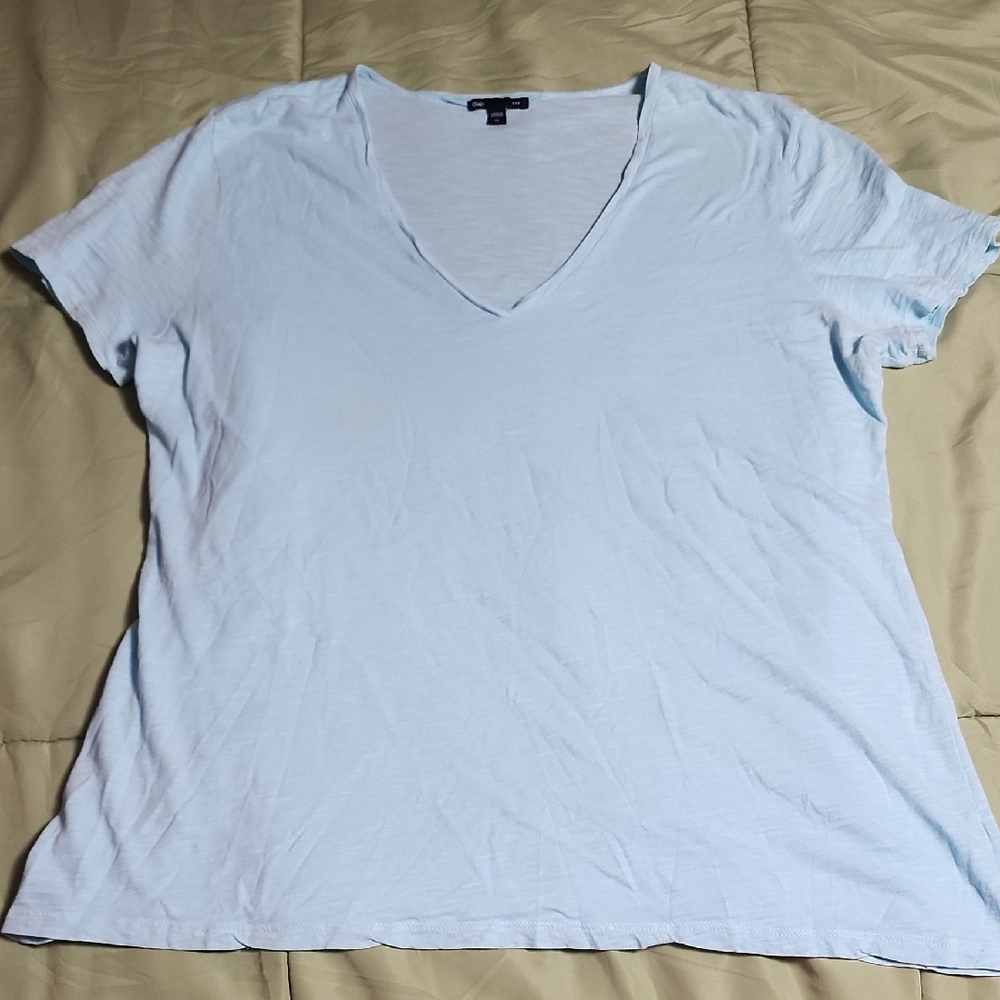 Gap Sky Blue V-Neck Women's Tee